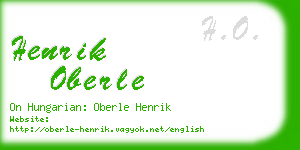 henrik oberle business card